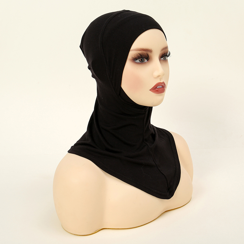 Casquette intérieure musulmane Hijab pour femmes, sous-écharpe solide, Turban, chapeau islamique musulman, prêt à porter, couvre-chef