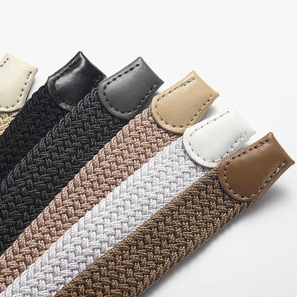 Ceintures tressées en toile extensible, tendance et décontractées, ceinture élastique polyvalente sans trous pour femmes et hommes