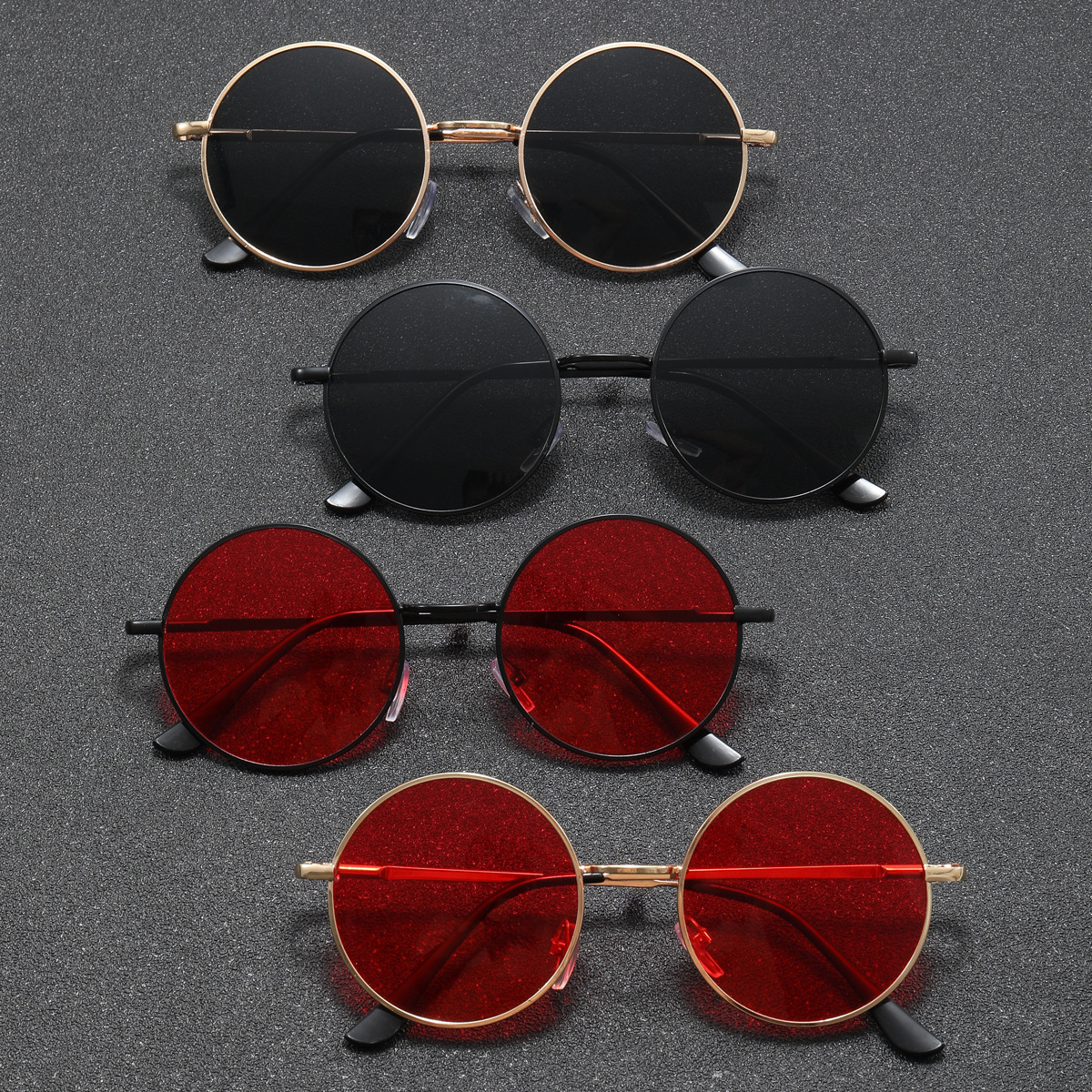 Nouvelles lunettes de soleil rondes pour femmes, design tendance et luxueux, monture en métal, verres UV400, lunettes de soleil classiques vintage pour homme