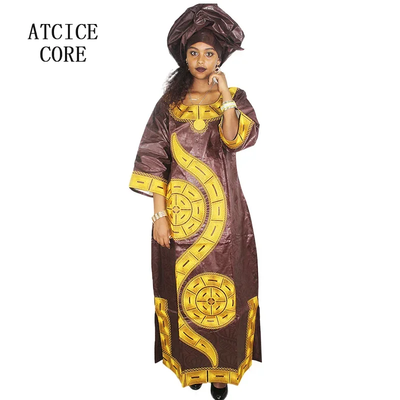 Robe africaine longue en bazin pour femmes, design de mode, nouvelle collection