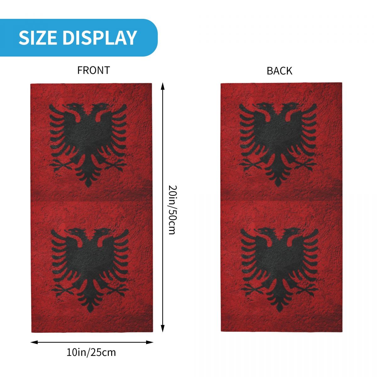 Guêtre de cou Bandana drapeau albanie, écharpe faciale imprimée, bandeau multifonction, cyclisme pour hommes femmes adultes lavable
