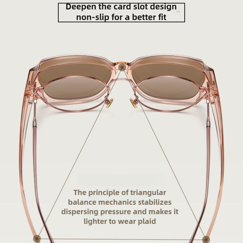 Lunettes de soleil polarisées à grande monture pour la conduite, les voyages et les activités de plein air, protection UV, avec verres correcteurs pour myopie