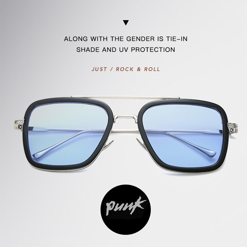 Lunettes de soleil carrées en métal pour hommes et femmes, nuances de carillon, accessoires de mode, lunettes unisexes, steampunk, extérieur, nouveau, 2024
