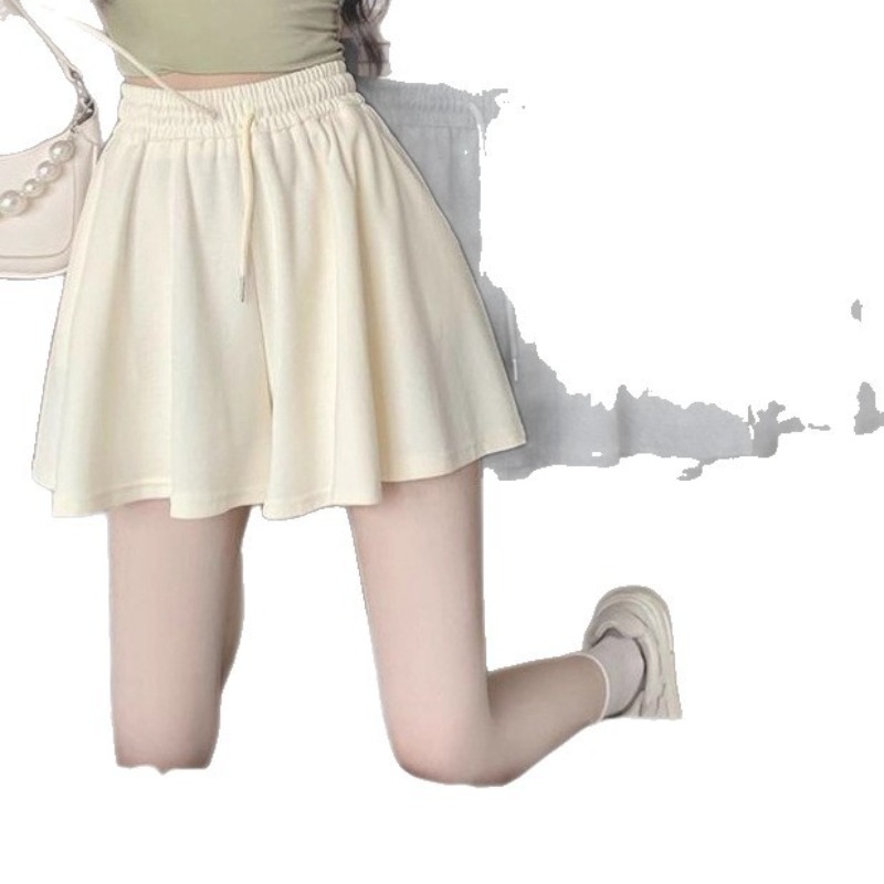 Shorts de sport décontractés style ballet pour femmes, tenue d'été, taille haute, amincissants, amples, plissés, coupe large, type jupe-culotte cinq-quarts