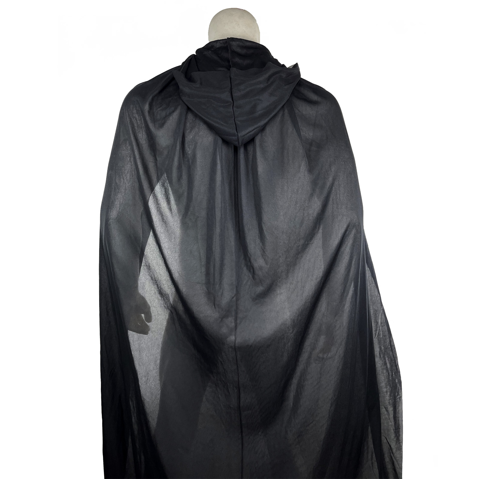 Cape noire pour homme, costume de cosplay d'Halloween, tenue de club, cape de Scélèbre Tueur, vampire, fantôme, sorcier, pour scène, unisexe, Bata Hombre