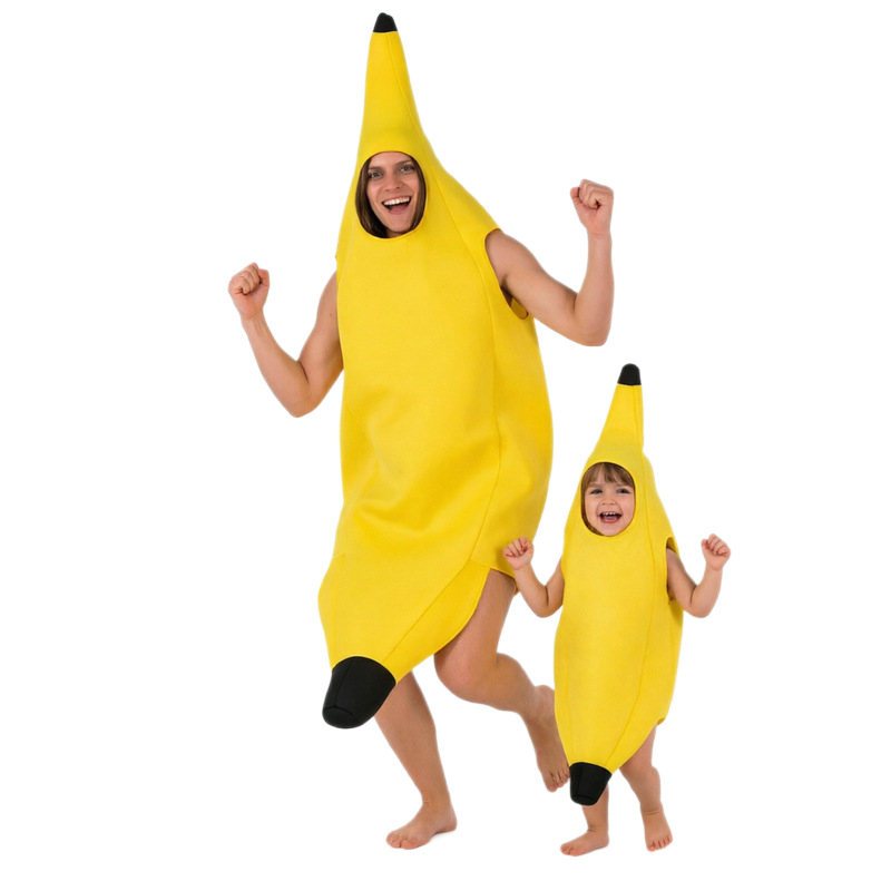 Costume de carnaval pour hommes, déguisement amusant et sexy en forme de banane, déguisement fantaisie pour adultes, nouveauté, décorations pour fête d'Halloween et de Noël, vêtements
