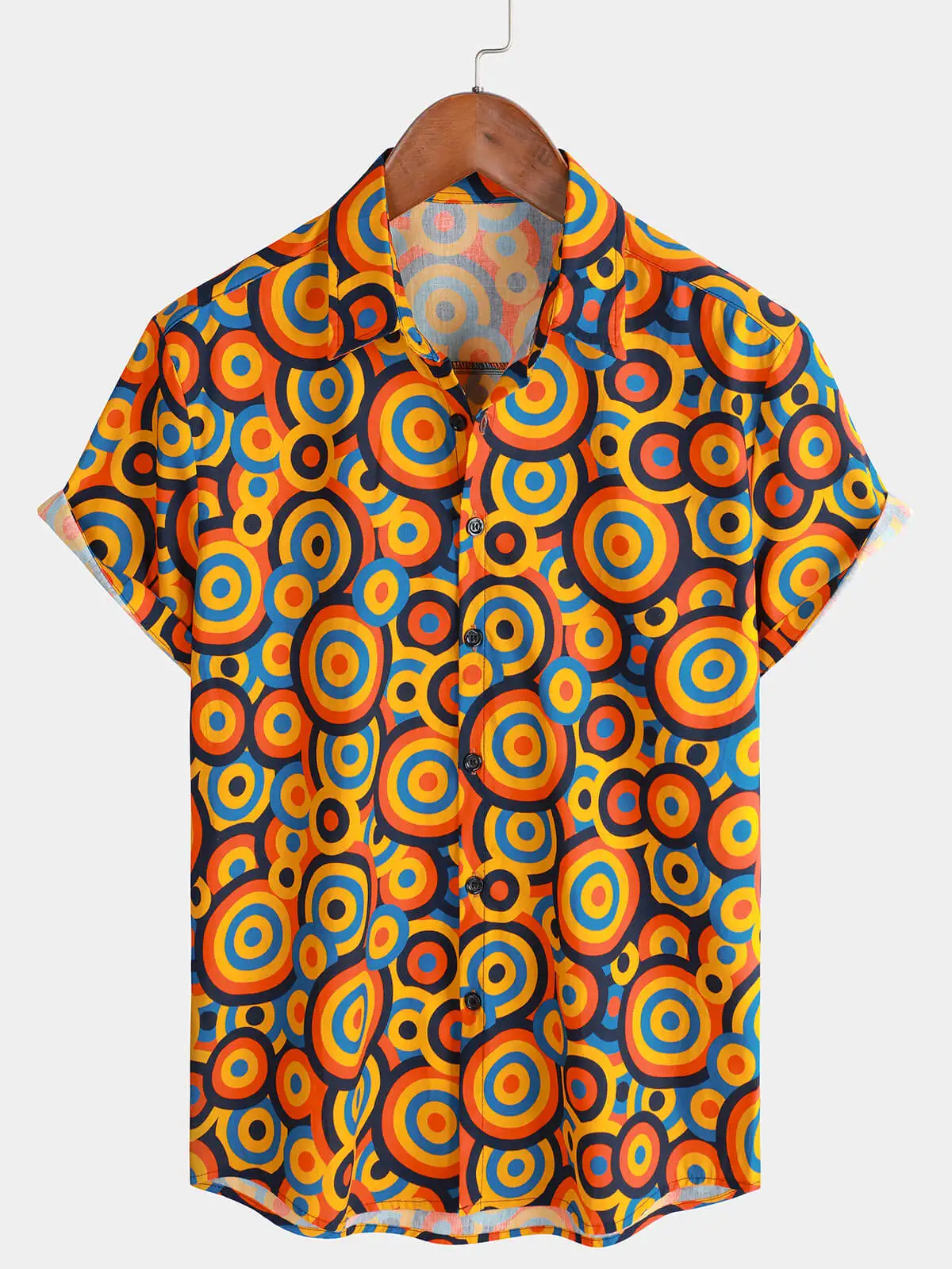 Chemise hawaïenne pour homme, style rétro bohème, idéale pour les trajets quotidiens, les sorties à la plage et les tenues rétro légères.