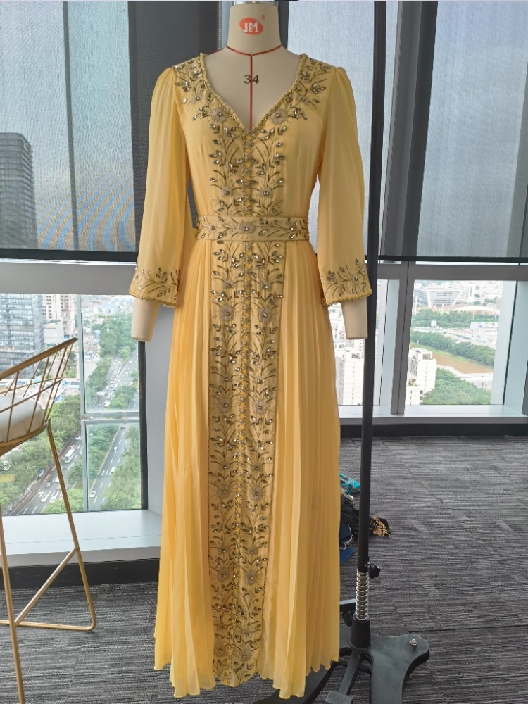Abaya musulmane marocaine pour femmes, robe de soirée, broderie de diamants, ceinture islamique, caftan, abayas maxi éducatives, Eid