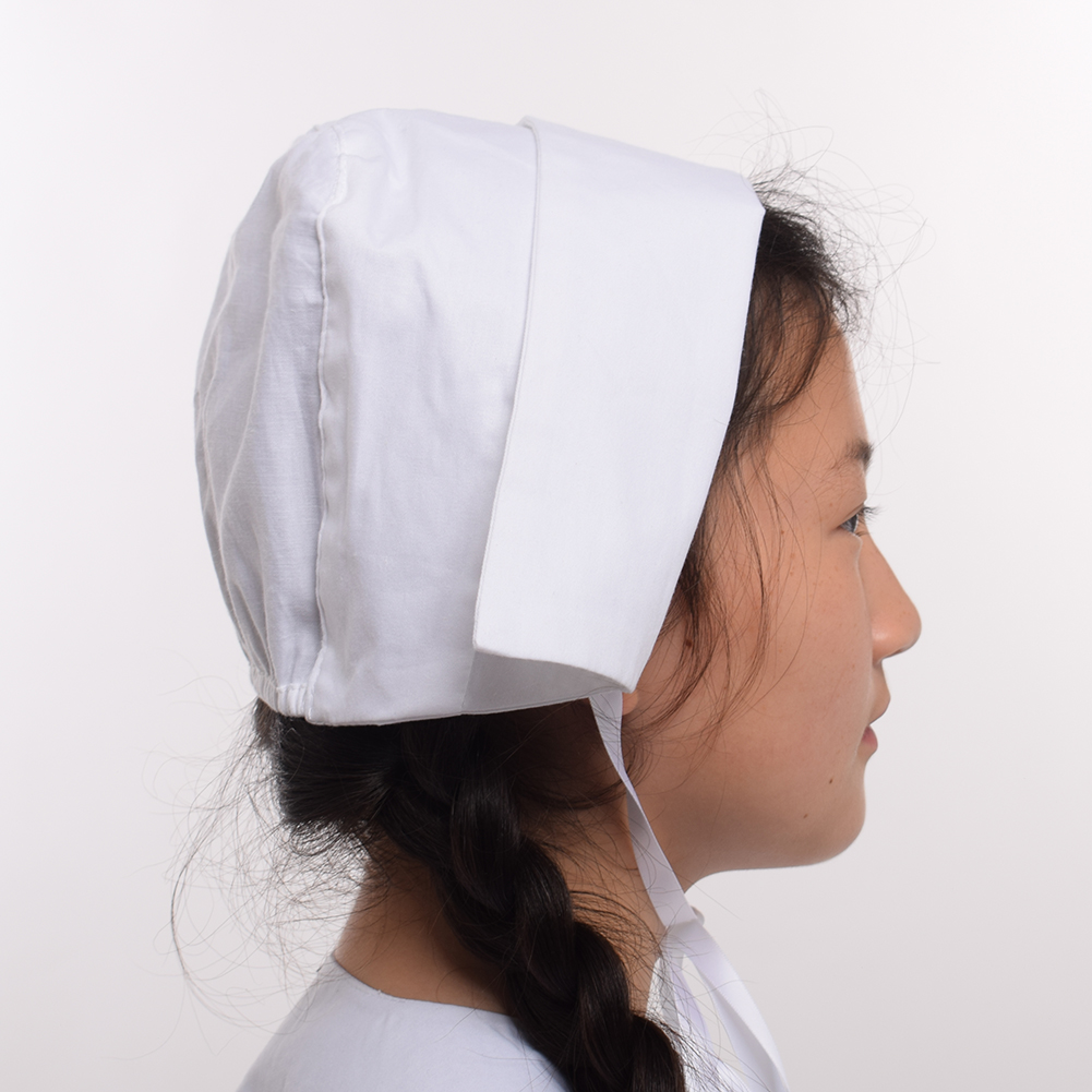 Tablier et bonnet de pèlerin de style colonial pionnier