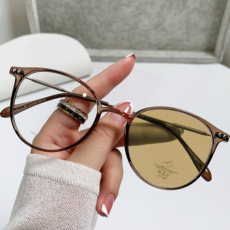 Lunettes de myopie photochromiques intelligentes pour femmes, lunettes de soleil de luxe, lunettes à courte vue, document proxy, protection UV