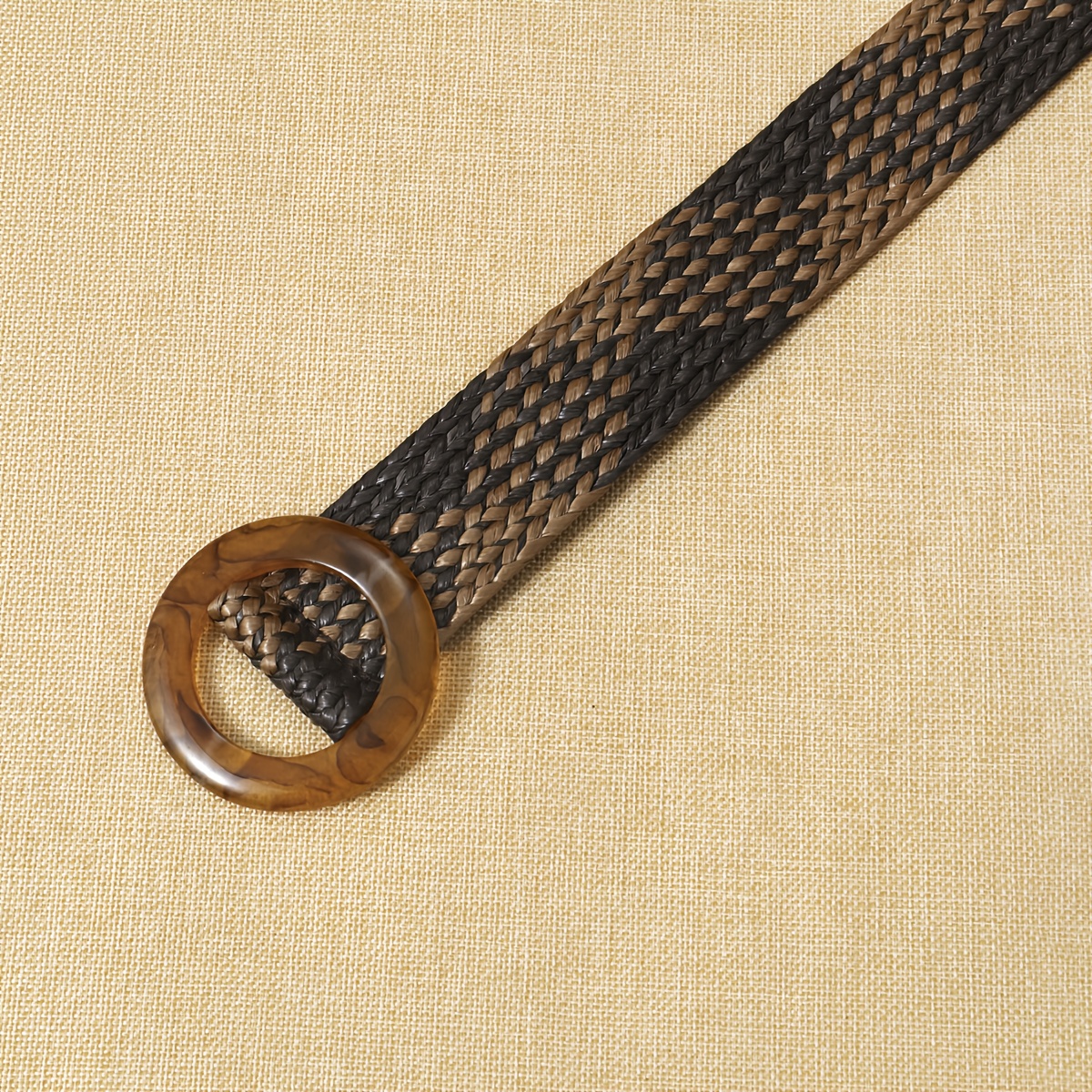 1 ceinture pour femme, tissée, à la mode, simple, style bohème, adaptée aux jupes assorties, à porter au quotidien