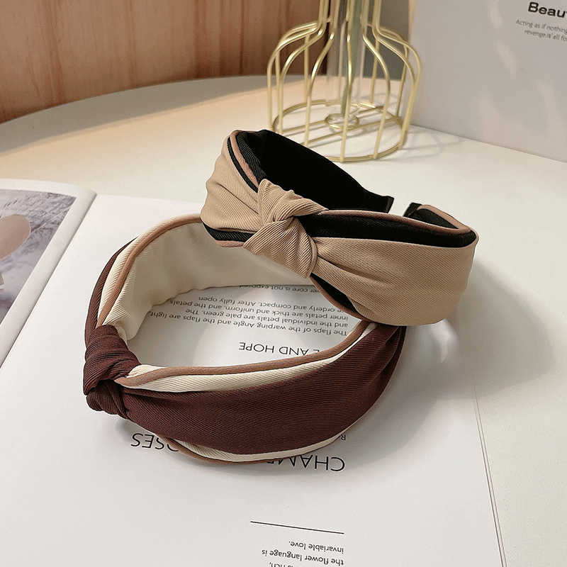 Bandeau de sauna pour femmes, bandeau à nœud central, turban décontracté pour filles, accessoires pour cheveux, vente en gros, nouvelle mode, printemps