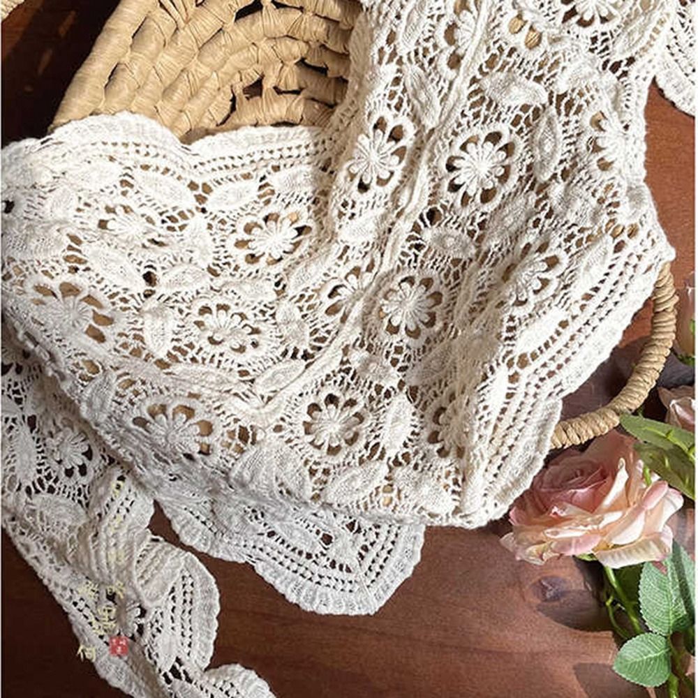 Rétro faux col dentelle châle Cape Cape dentelle Triangle écharpe vêtements décoration blanc hanche écharpe été