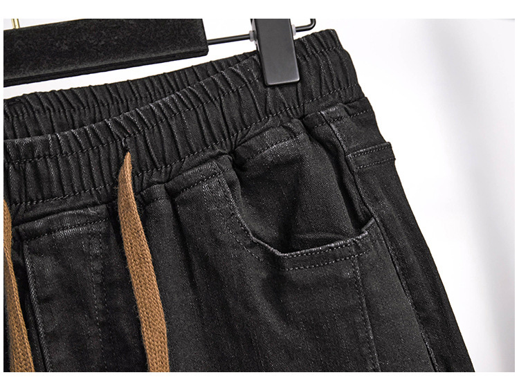 155Kg grande taille femmes hanche 150-160 printemps automne jean ample taille haute pantalon Denim décontracté noir bleu 5XL 6XL 7XL 8XL 9XL