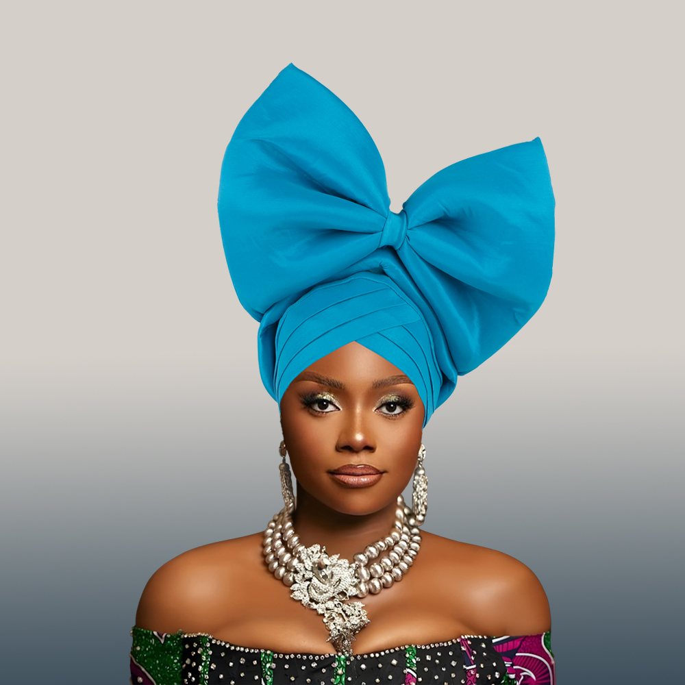 Casquette Turban à gros nœud exagéré pour femmes africaines, couvre-chef Auto Gele, Geles de mariage nigérian, couvre-chef féminin