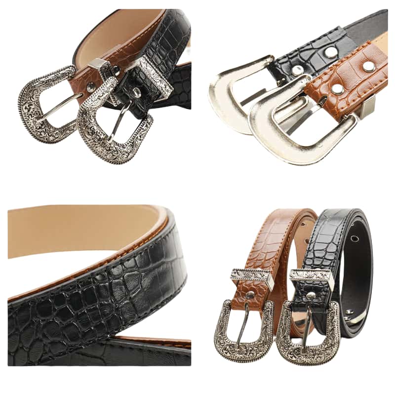 Ceinture gothique rétro noire pour femmes, accessoires pour jeans décontractés, Hip Hop Y2k, boucle ardillon pour filles, ceinture en cuir Pu