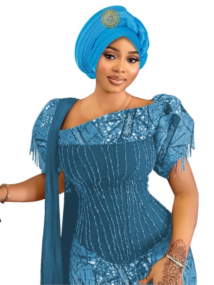 Casquette Turban plissée à paillettes pour femmes, enveloppe de tête pour dame, foulard musulman, chapeau, couvre-chef africain, 2025