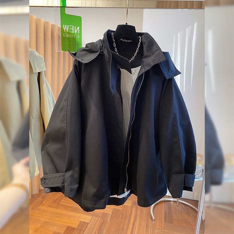 Manteau Trench-coat Femme Imprimé Minimaliste Protection Solaire Qualité Gothique Haut de Gamme Effet Flatteur