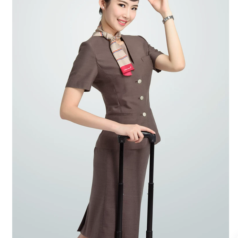 Tenue professionnelle d'hôtesse de l'air Asiana, vêtements de travail d'été pour femmes, hôtel