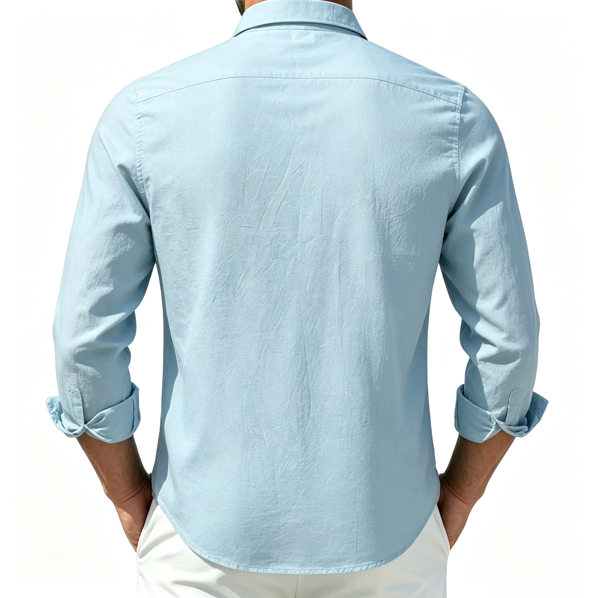 Chemise à manches longues pour homme, vêtements décontractés pour homme, hauts de qualité supérieure, chemises noires et blanches, chemise en lin et coton pour homme