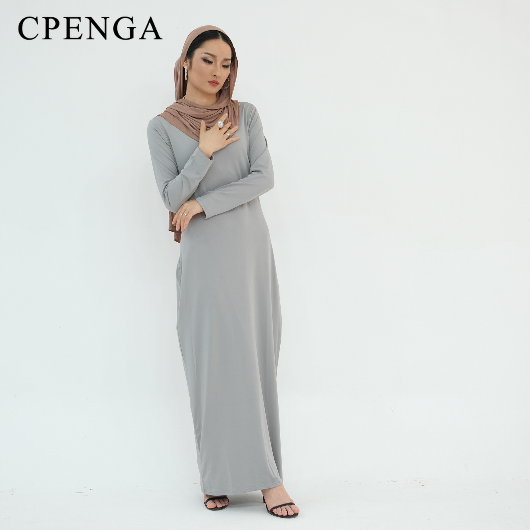 Abaya – sous-jupe extensible islamique pour femmes musulmanes du Ramadan, robe superposée en soie de lait solide, Slip intérieur élastique modeste, 2025
