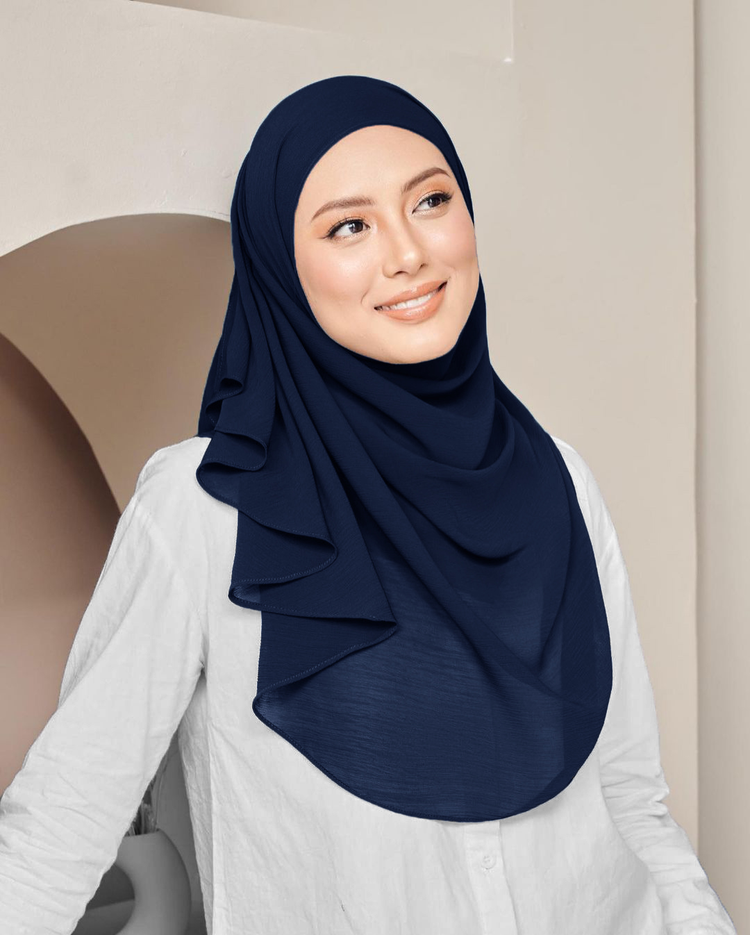 Musulman plaine froissé HIjabs lourd en mousseline de soie écharpe arabe crêpe châle enveloppes bandeau islamique couleur unie Foulard femmes