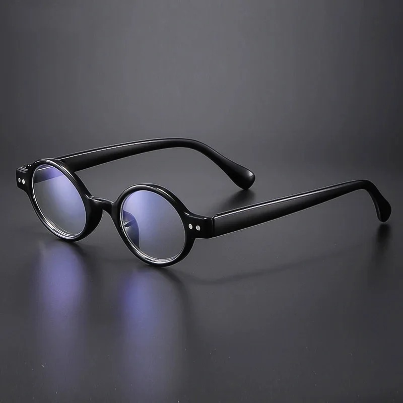 Lunettes rondes monture femmes hommes Vintage Anti lumière bleue lunettes rondes lunettes de lecture charnière à ressort loupe presbyte dioptrie