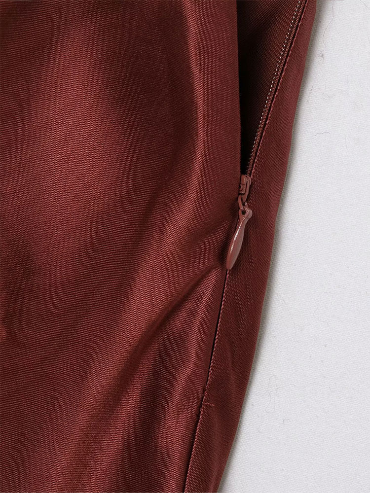 Jupe mi-longue en dentelle patchwork pour femme HH, jupe en satin à taille haute et slim, tendance estivale, jupe élégante pour soirée chic ﻿ Femme