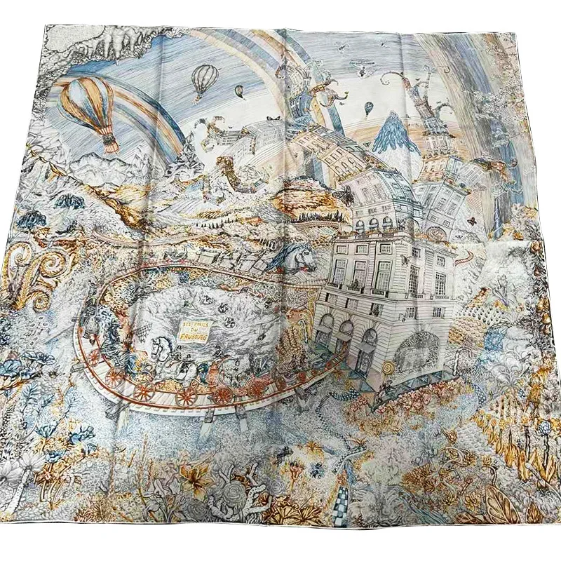 Nouveau 90cm foulard en soie 100% soie véritable femmes grand polyvalent automne hiver cadeau écharpe à la mode toutes les saisons écharpe