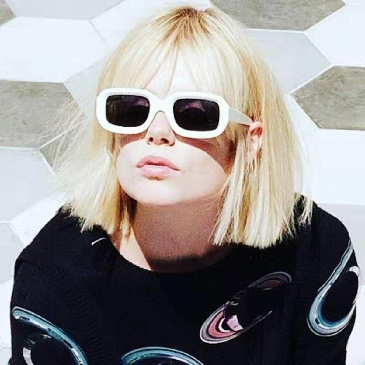 Lunettes de plage carrées pour femme, monture en plastique noir et blanc, à la mode, 3 pièces/ensemble, 2 pièces/ensemble