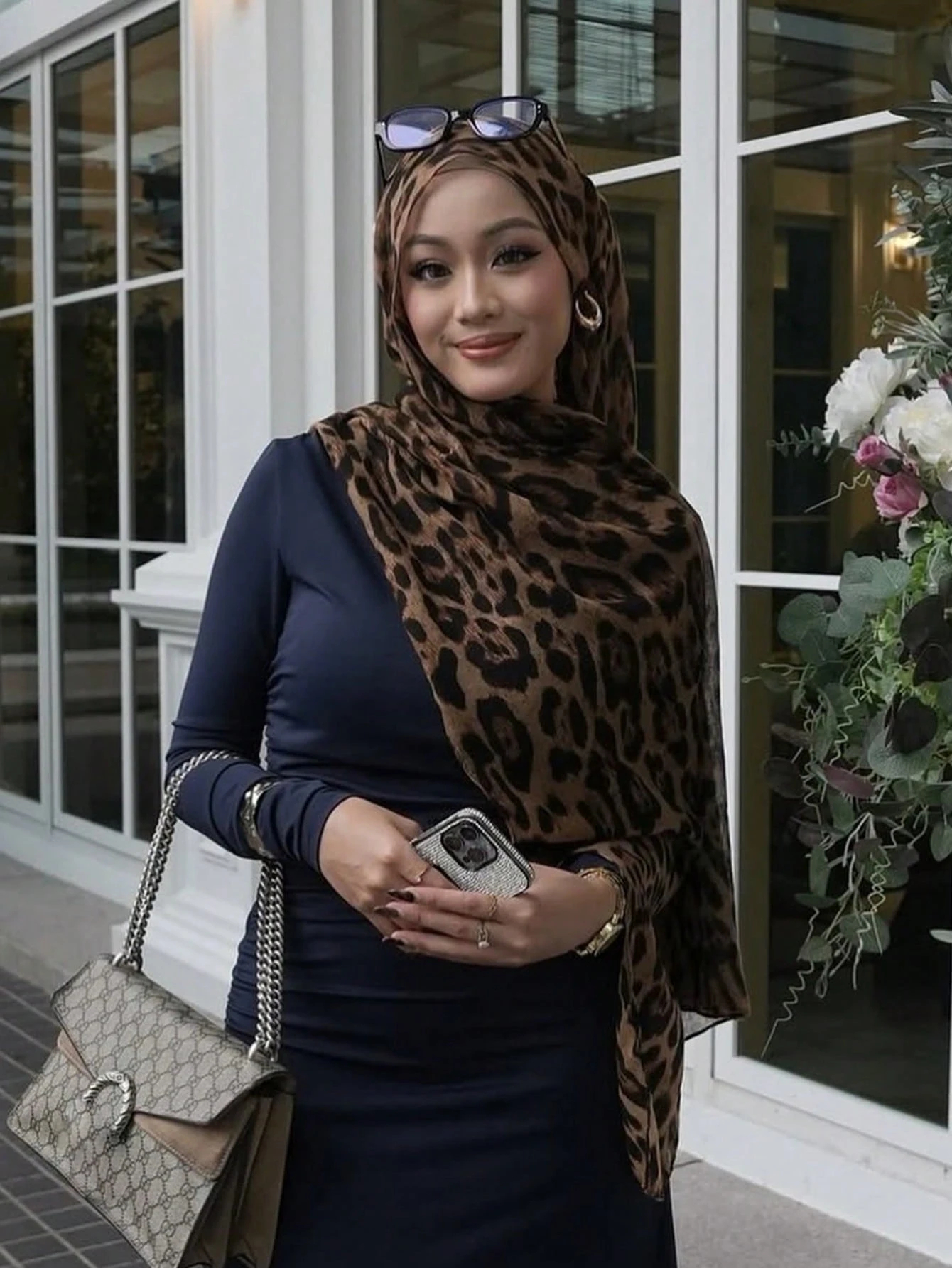 Nouvelle crème solaire Voile mince femmes écharpe été Hijab classique imprimé léopard foulards doux dame Foulard Viscose femme Wrap châles