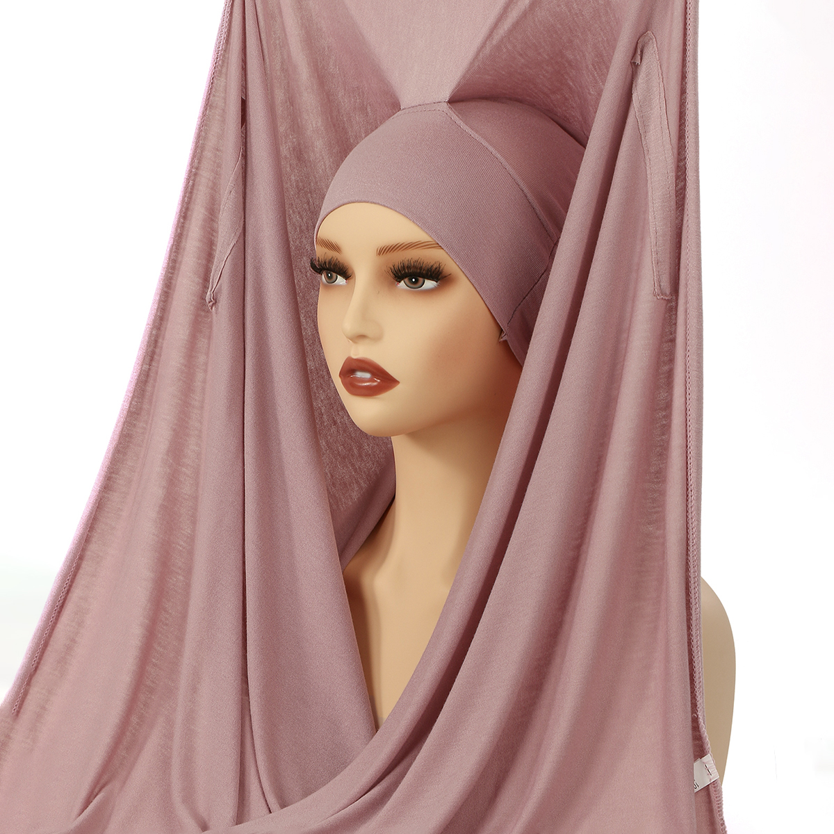 Le plus récent Jersey instantané Hijab avec boucle magnétique femmes doux coton Jersey écharpe coudre large bord musulman Modal casquettes ouvertes sous-embouts