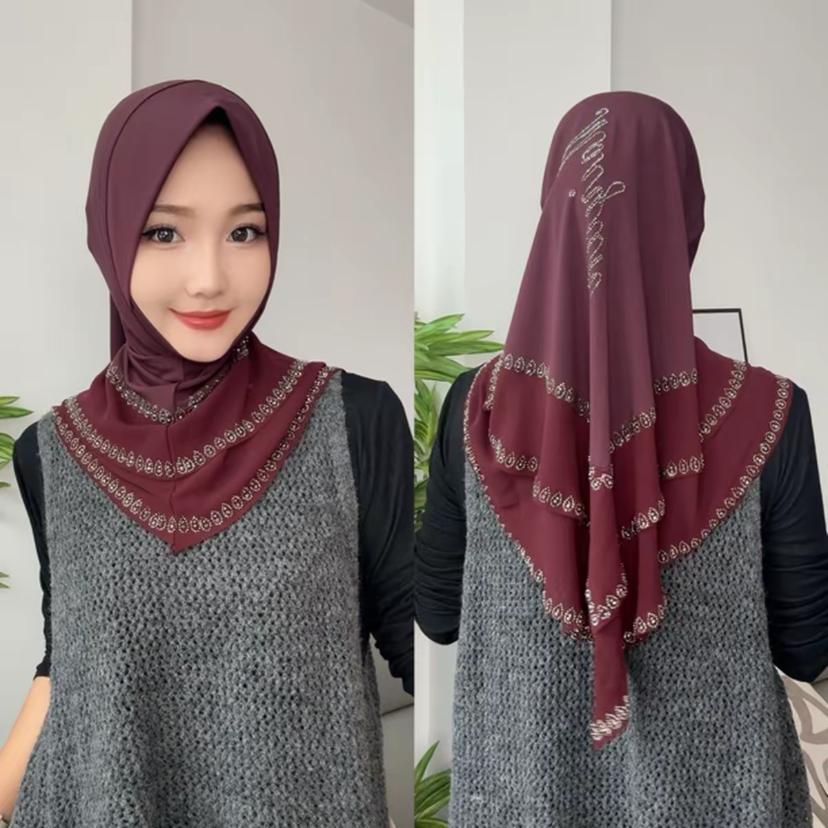 Nouveau Vêtements musulmans dame arabe Hijabi tête dubaï châles
