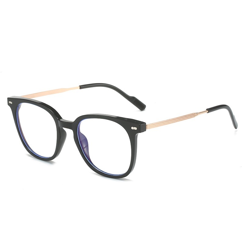 1 paire de lunettes carrées vintage marron, amincissantes pour le visage, élégantes pour les trajets quotidiens.