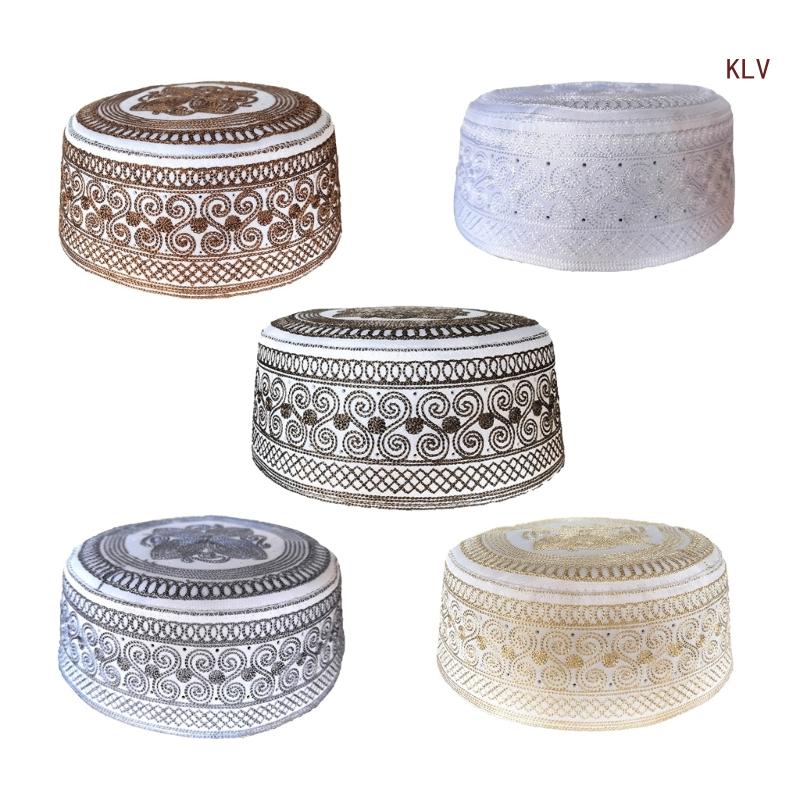 Casquette juive respirante chapeau tête de mort ronde hommes arabie indien bonnet chapeau turban chapeau 6XDA