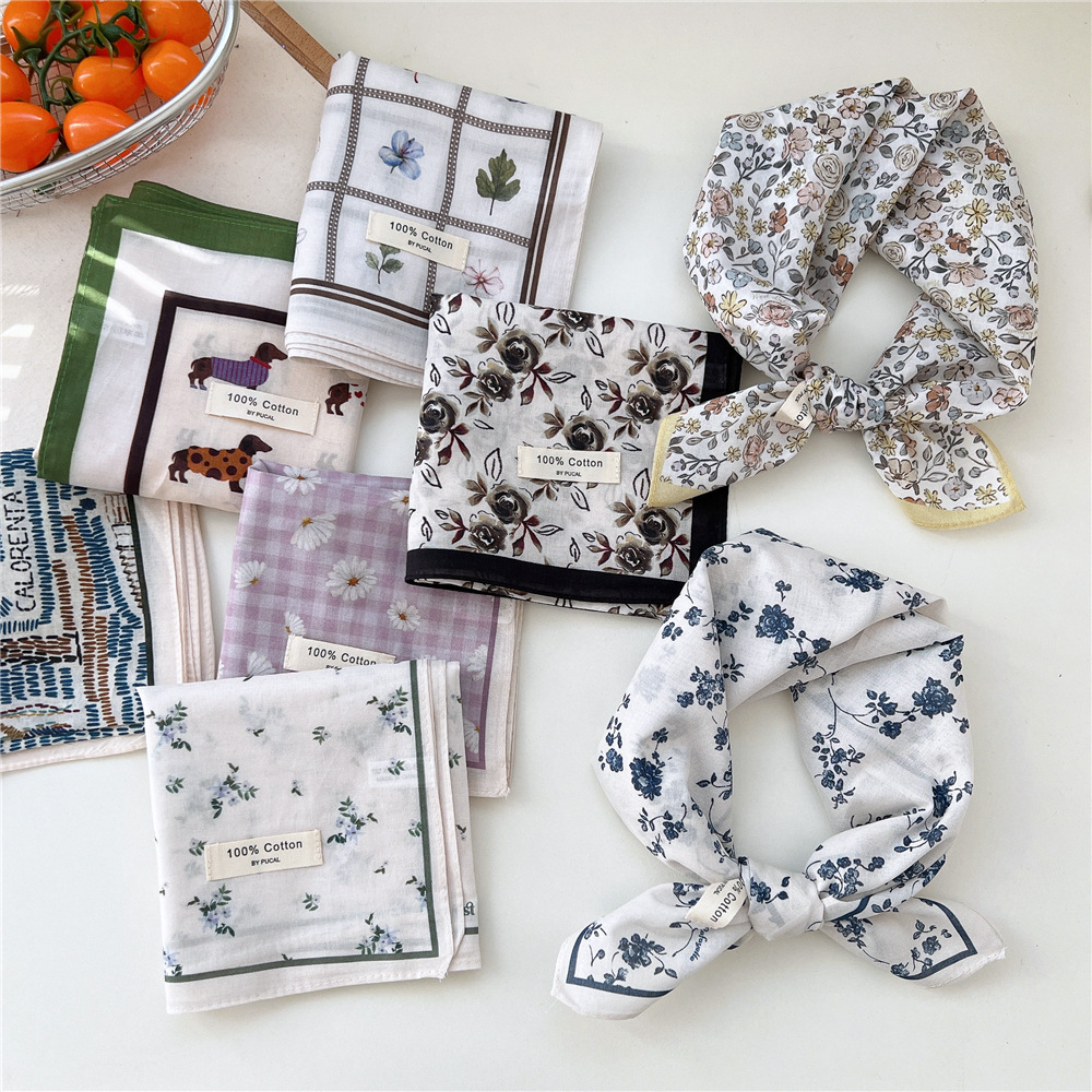 55*55 cm foulard coton Bandanas carré écharpe accessoires mouchoir foulard bandeau