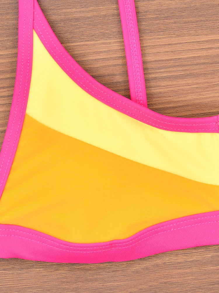 Circyy – ensemble Bikini deux pièces pour femmes, maillot de bain à col licou, couleur contrastée, string sexy, à la mode, nouvelle collection d'été, vêtements de plage chics pour les vacances