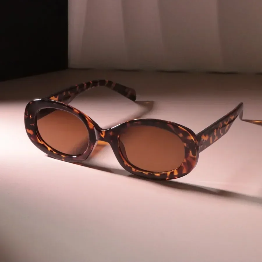 Lunettes De soleil ovales rondes De luxe pour femmes et hommes, marque De styliste, mignonnes lunettes De soleil noires, couleurs miroir Oculos De Sol