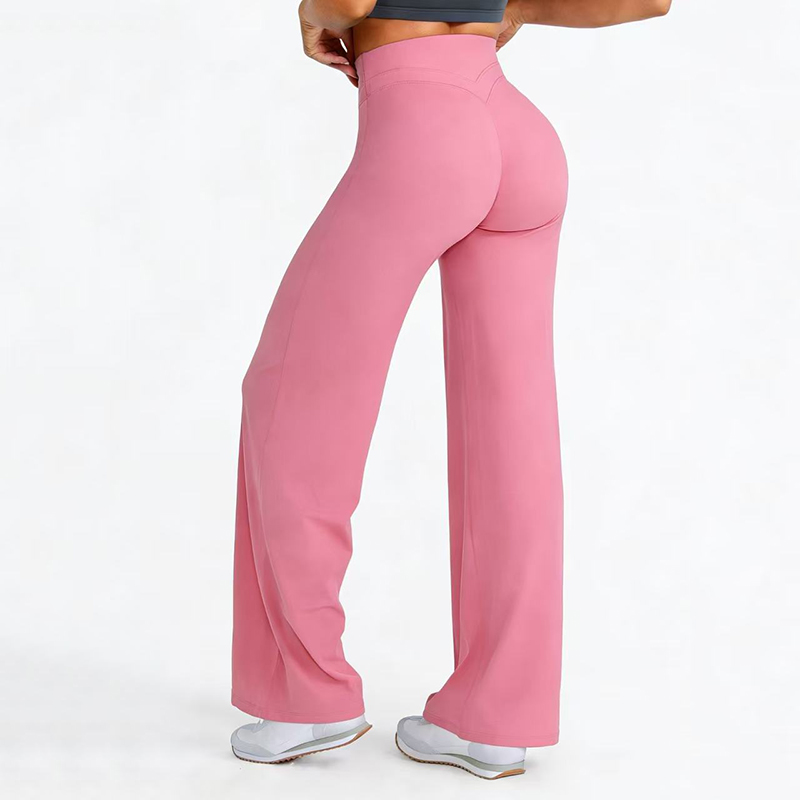 Leggings de sport et yoga taille haute évasés pour femme, sensation seconde peau, effet push-up fessier, pantalon large pour le sport, le Pilates et la course à pied