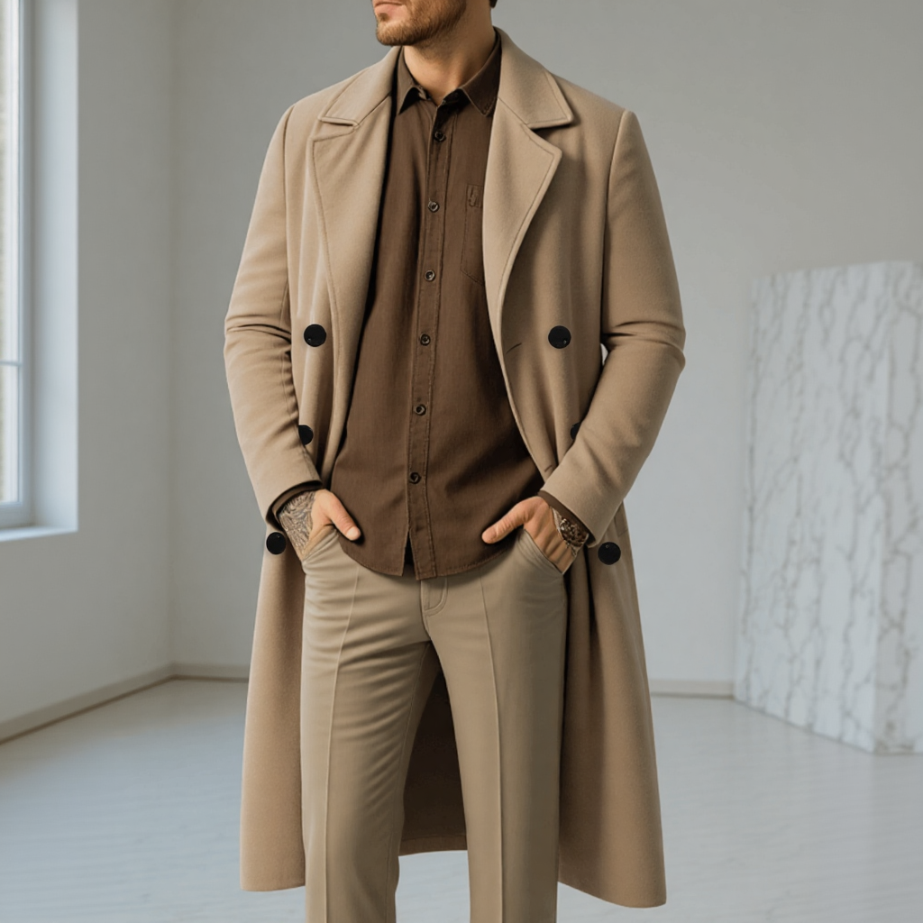 Veste à Double boutonnage pour hommes, manteau d'affaires décontracté pour hommes, automne hiver, Blazer en laine épaisse et chaude, vêtements de cérémonie, costume d'extérieur