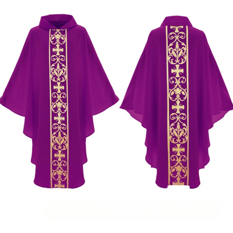 Robe religieuse de prêtre médiéval, Costume de Cosplay, Robe d'église, Chasuble, uniforme de prière, Robe Baggy Vintage, Cape