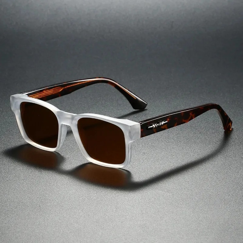 Lunettes de soleil polarisées carrées de qualité pour hommes, avec monture métallique, idéales pour le voyage, la randonnée, la plage, la pêche, protection UV400