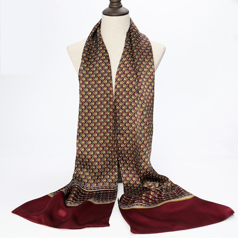 DANEllyISI-Foulard de cou pour hommes, écharpes de styliste, mouchoir naturel