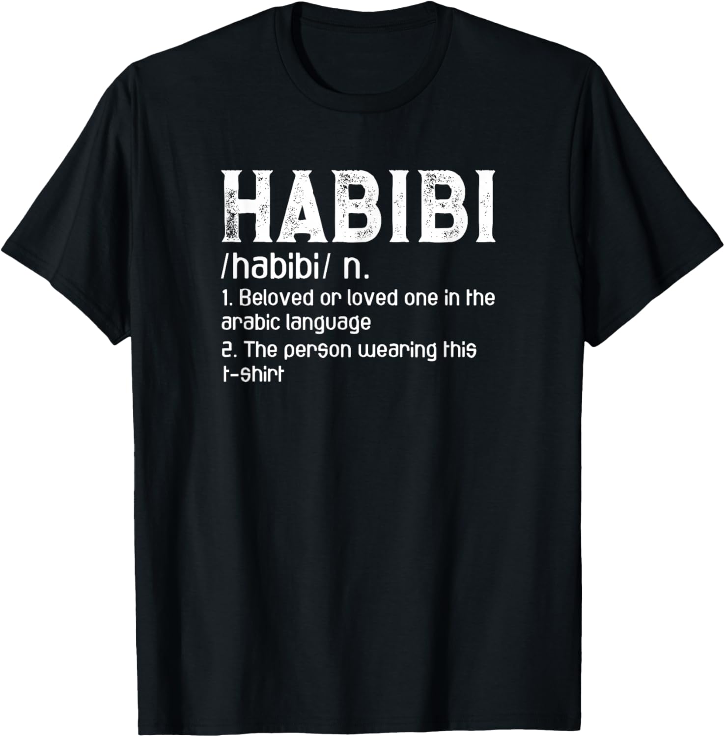 Habibi définition arabe Couples saint valentin T-Shirt hommes vêtements personnalisé T-Shirt été hauts Camisas Streetwear