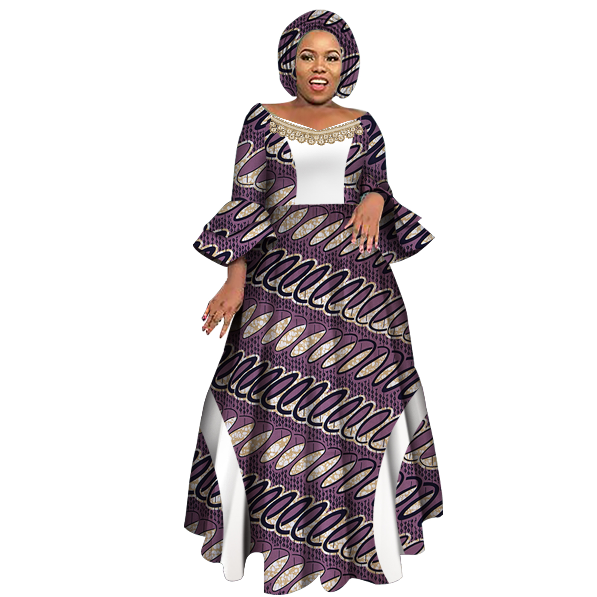 Robes à manches longues pour femmes, pour fêtes, mariages, occasions décontractées, rendez-vous, robes africaines Dashiki, robes africaines pour femmes WY3819