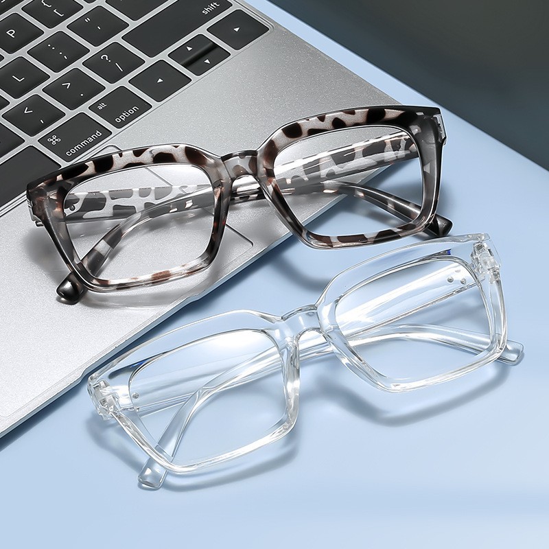 Monture de lunettes d'ordinateur vintage noire pour femmes et hommes, anti-lumière bleue, lunettes carrées bloquant la lumière bleue, lunettes optiques