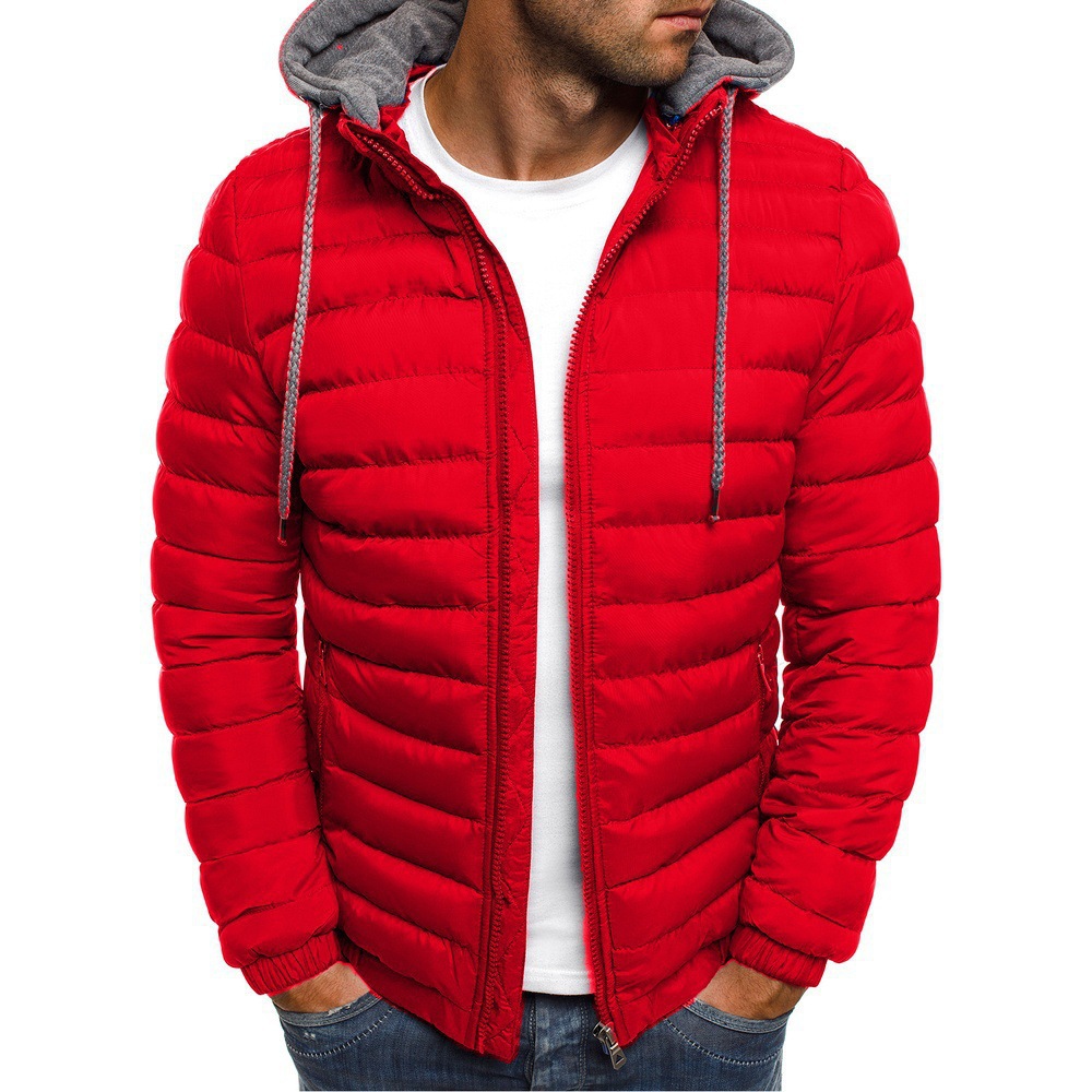 Coréen hommes coton Pad Parka manteau automne hiver mâle solide chaud à capuche zippé manteaux à capuche BSD-M-05