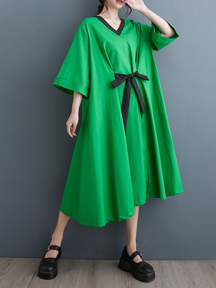 Robe ample vintage à manches longues pour femme, nouvelle collection printemps-été-automne, élégante et décontractée, vêtement 2026