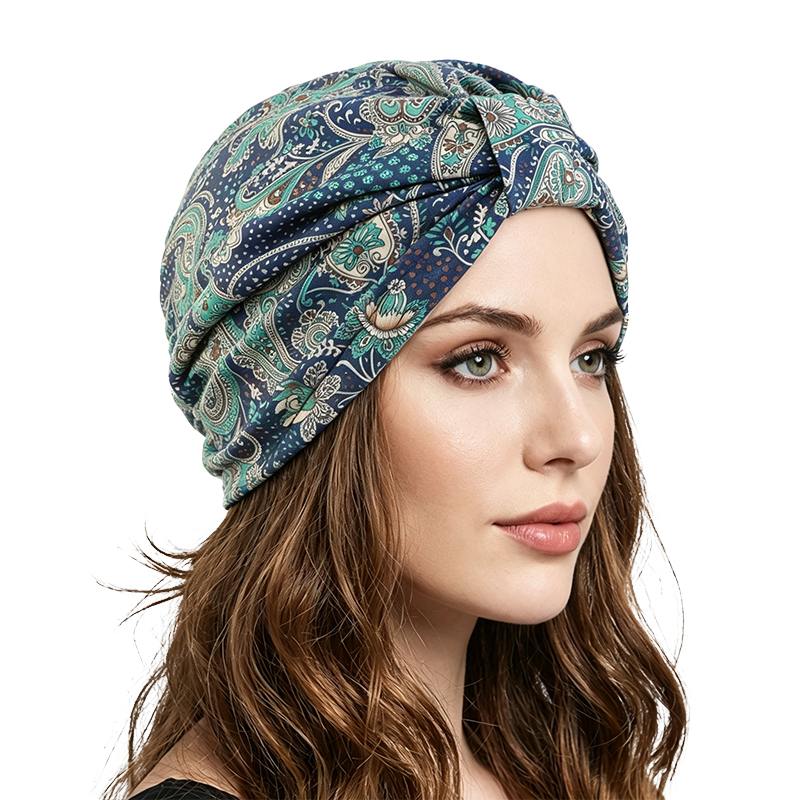Bonnet imprimé pour femme, accessoires capillaires hijab musulman, bonnet en satin, bonnet chimio, bonnet pour usage domestique