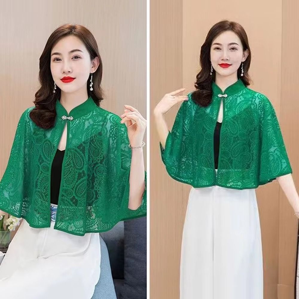 Châle à clapet rétro élégant, bricolage Boho Chic en dentelle, Poncho brodé, Cape courte, gilet ajouré, accessoires de vêtement